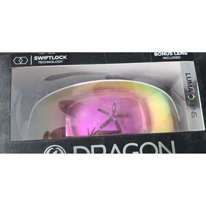 Dragon X2s Snow Goggles Whiteout Lumalens Pink Ion + Bonus Lens Swiftlock NEW